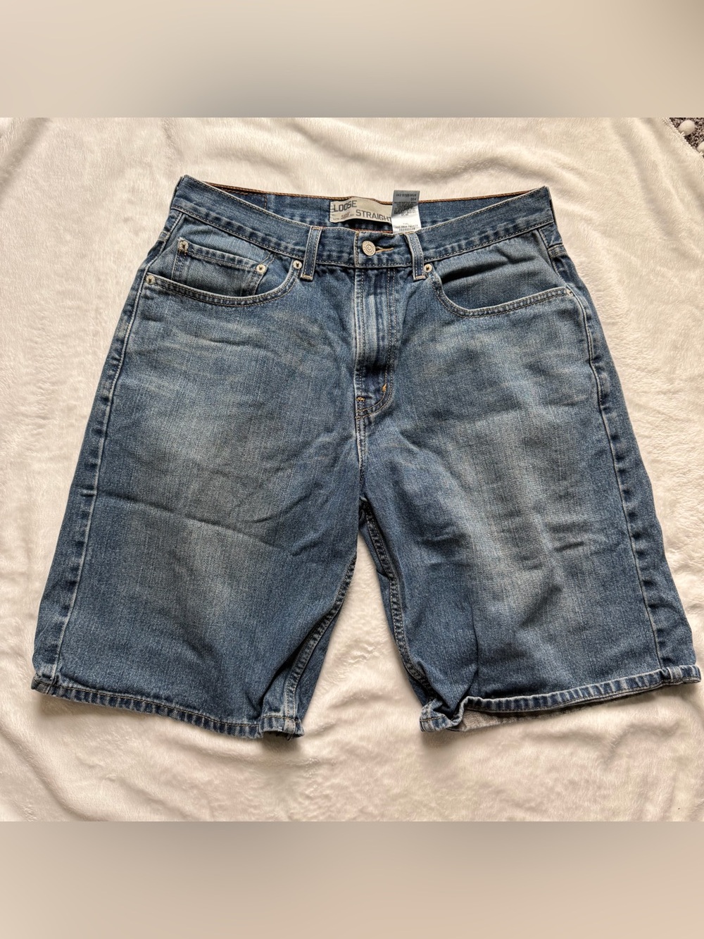 Levi’s 569 Loose Straight Fit Denim Shorts Blue